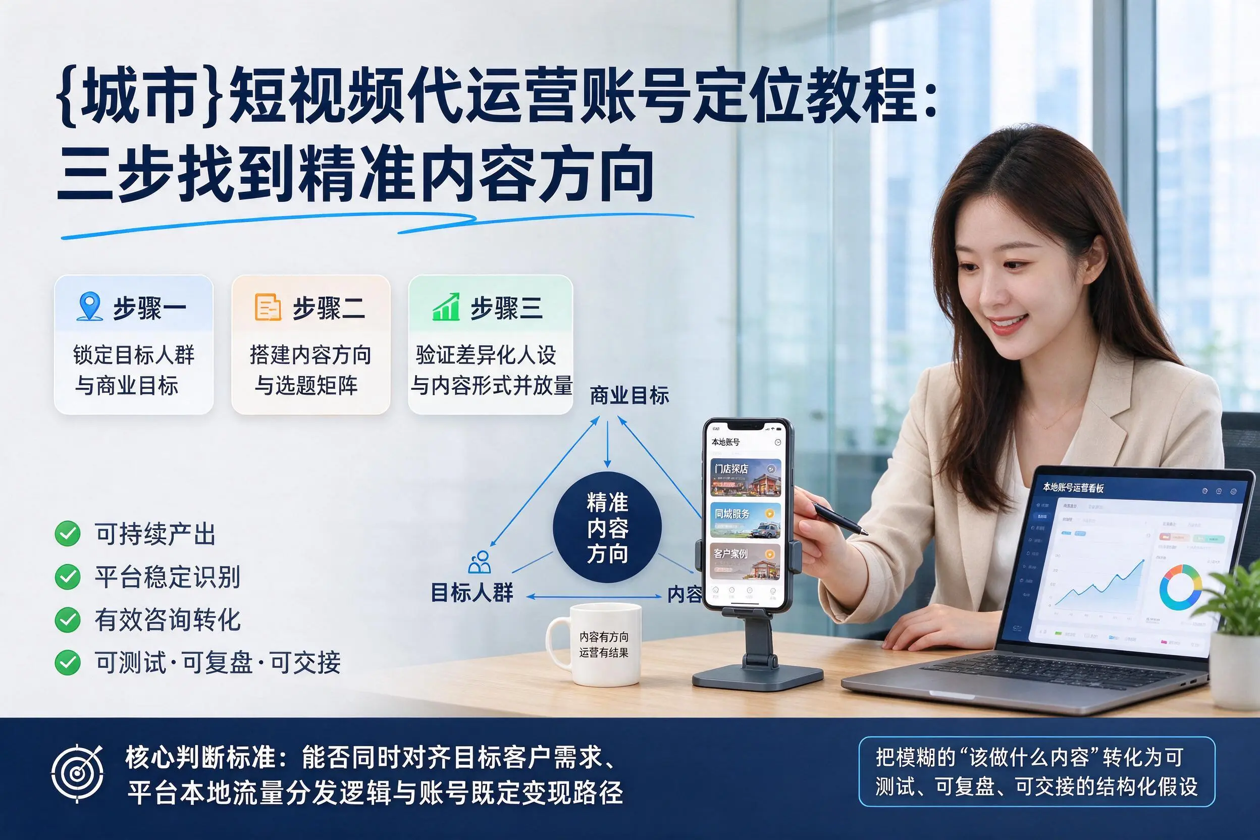 无锡短视频代运营账号定位教程:三步找到精准内容方向