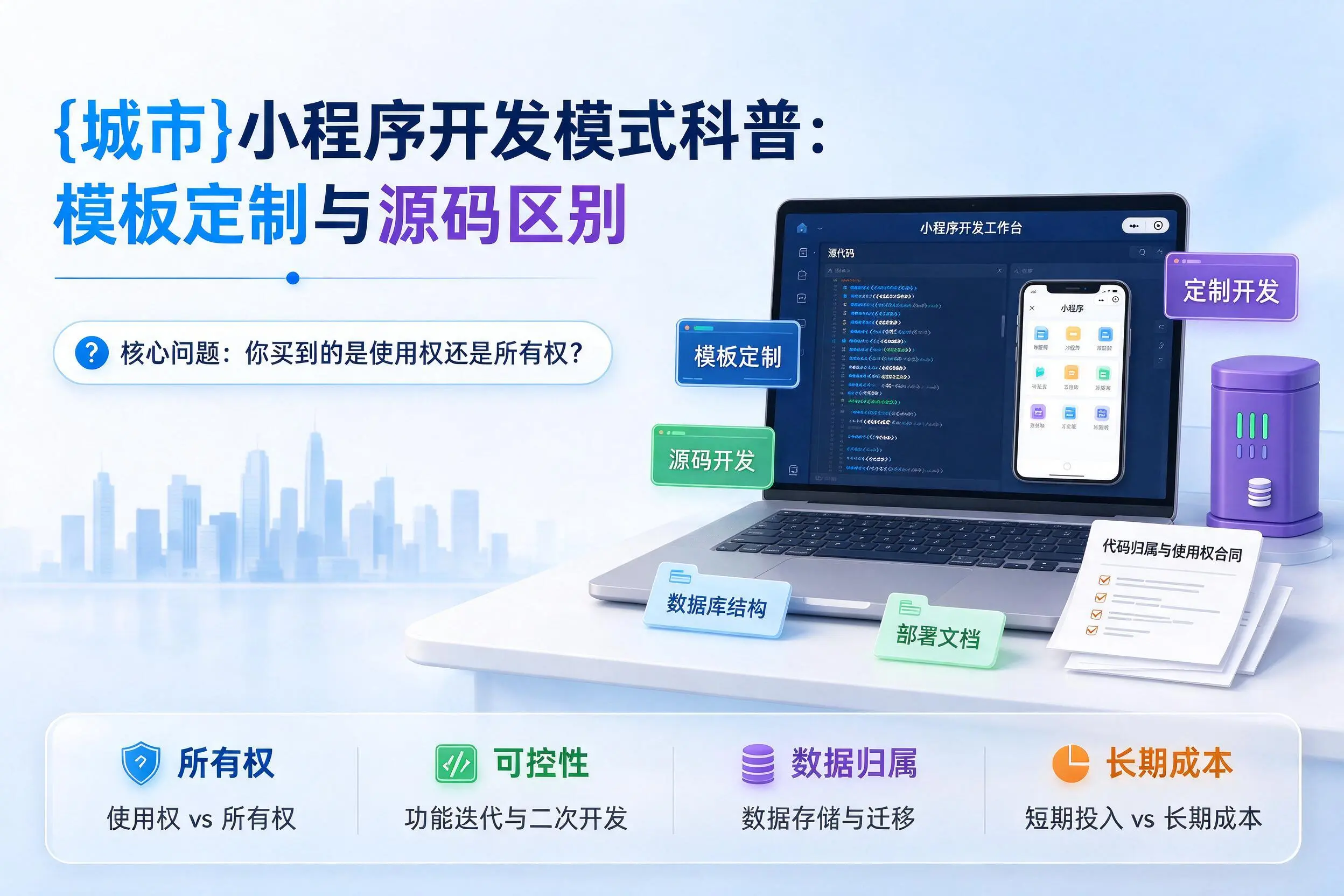 无锡小程序开发模式科普:模板定制与源码区别
