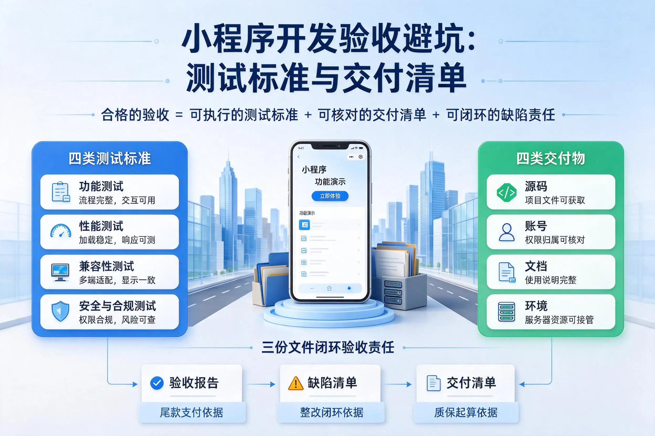 无锡小程序开发验收避坑:测试标准与交付清单