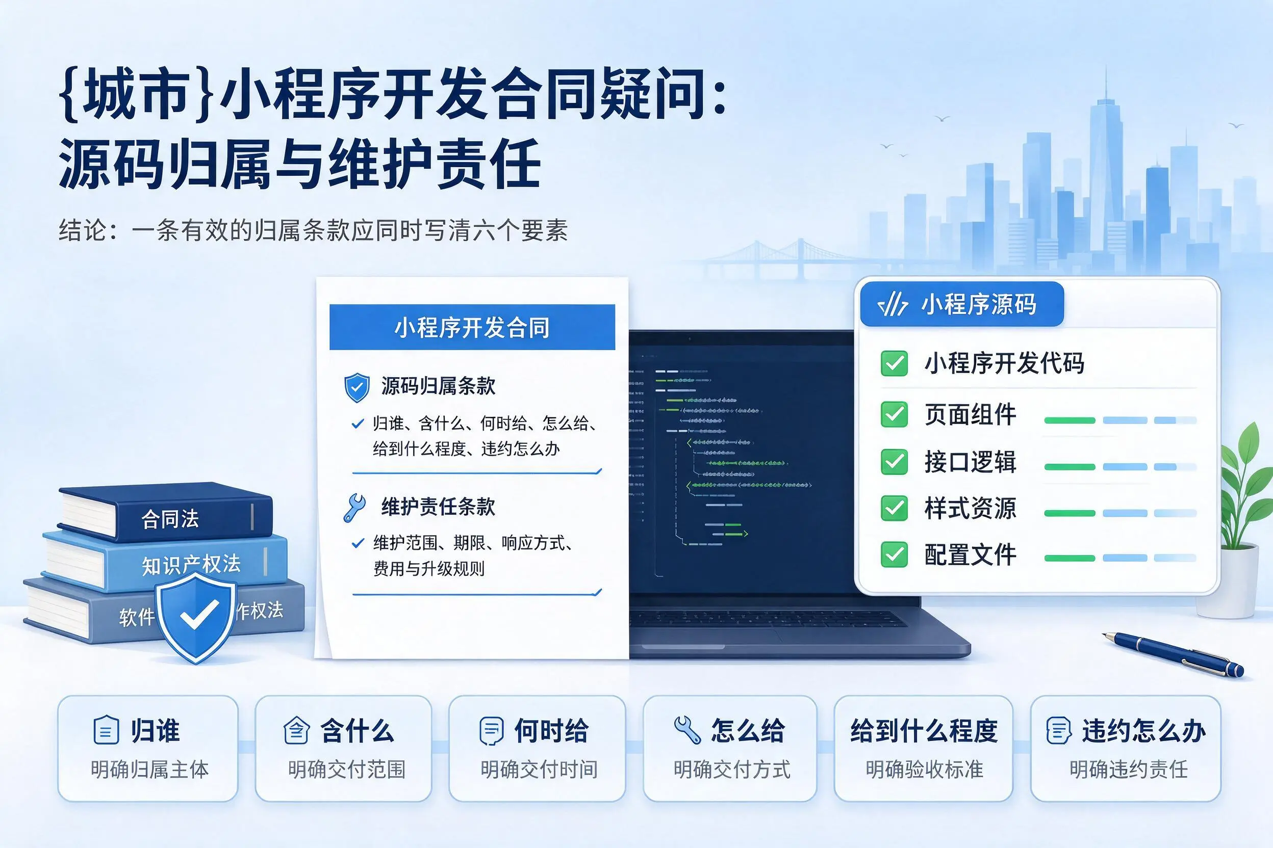无锡小程序开发合同疑问:源码归属与维护责任
