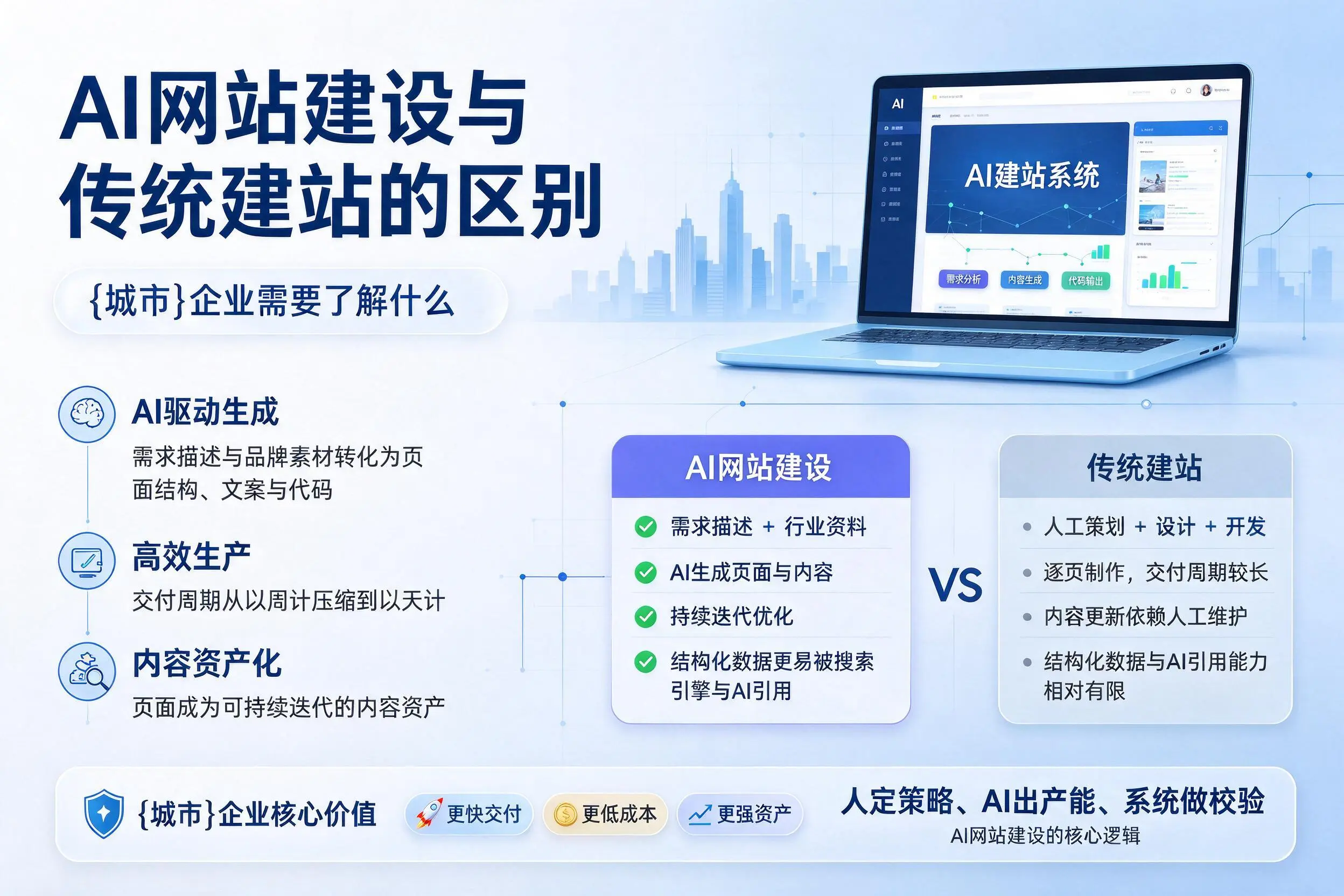 AI网站建设与传统建站的区别，无锡企业需要了解什么