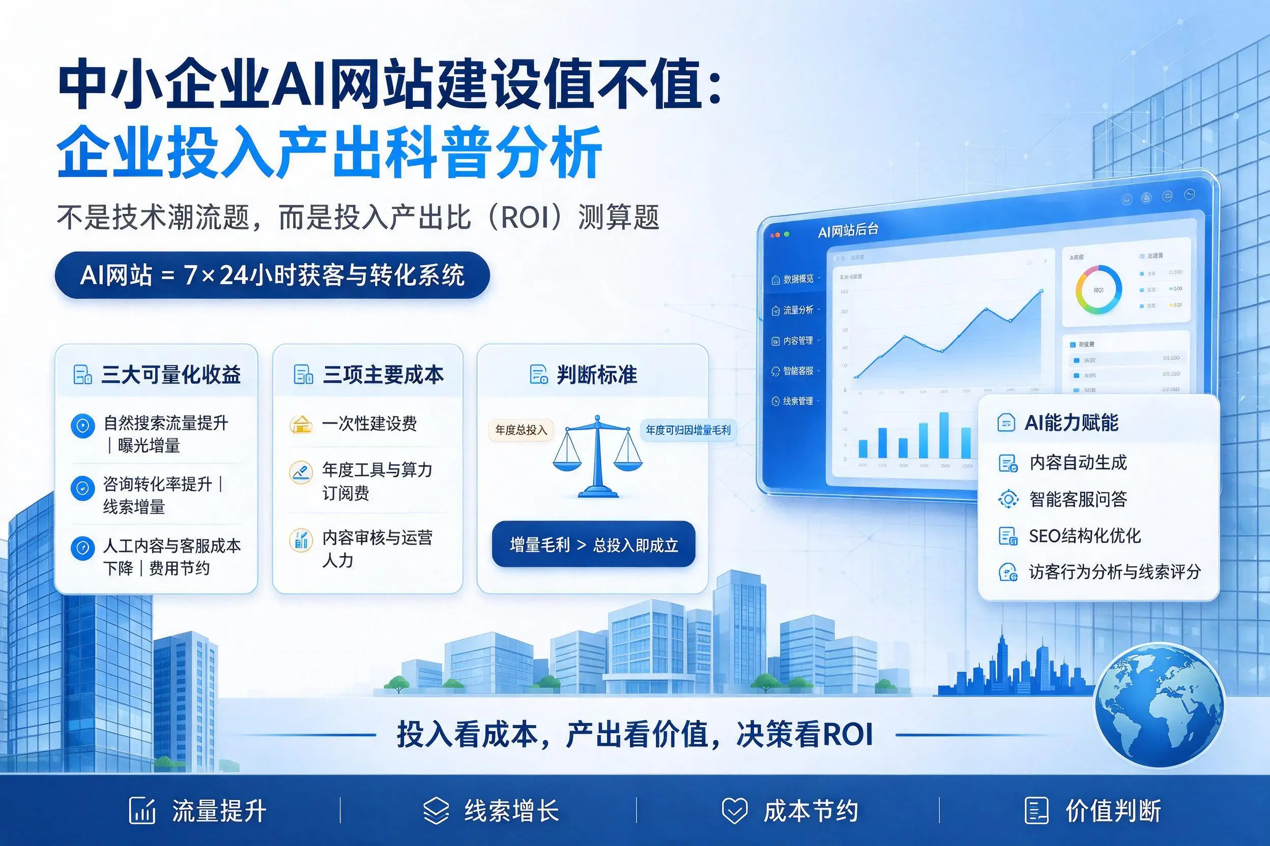 中小企业AI网站建设值不值:无锡企业投入产出科普分析
