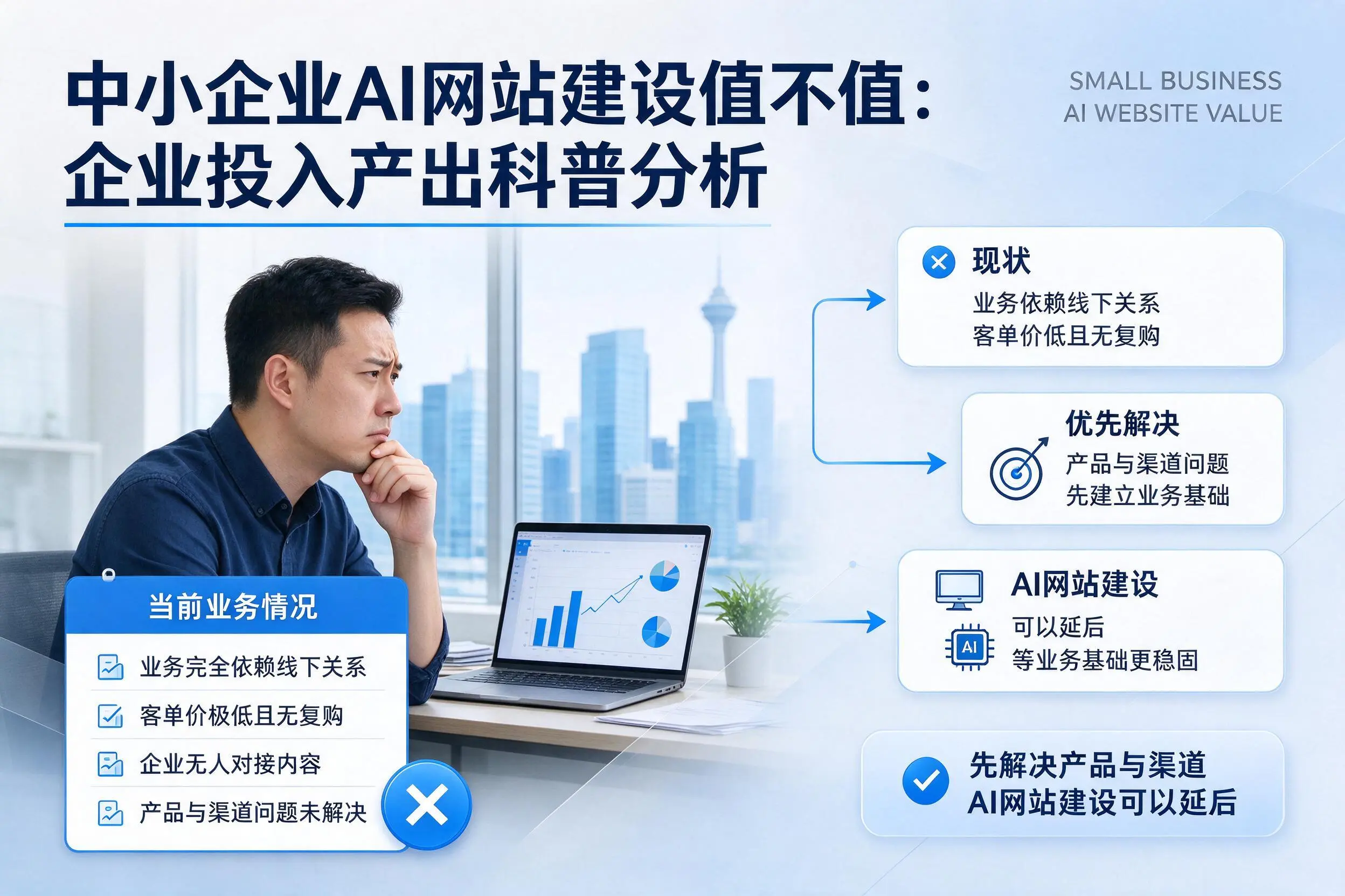 中小企业AI网站建设值不值:无锡企业投入产出科普分析