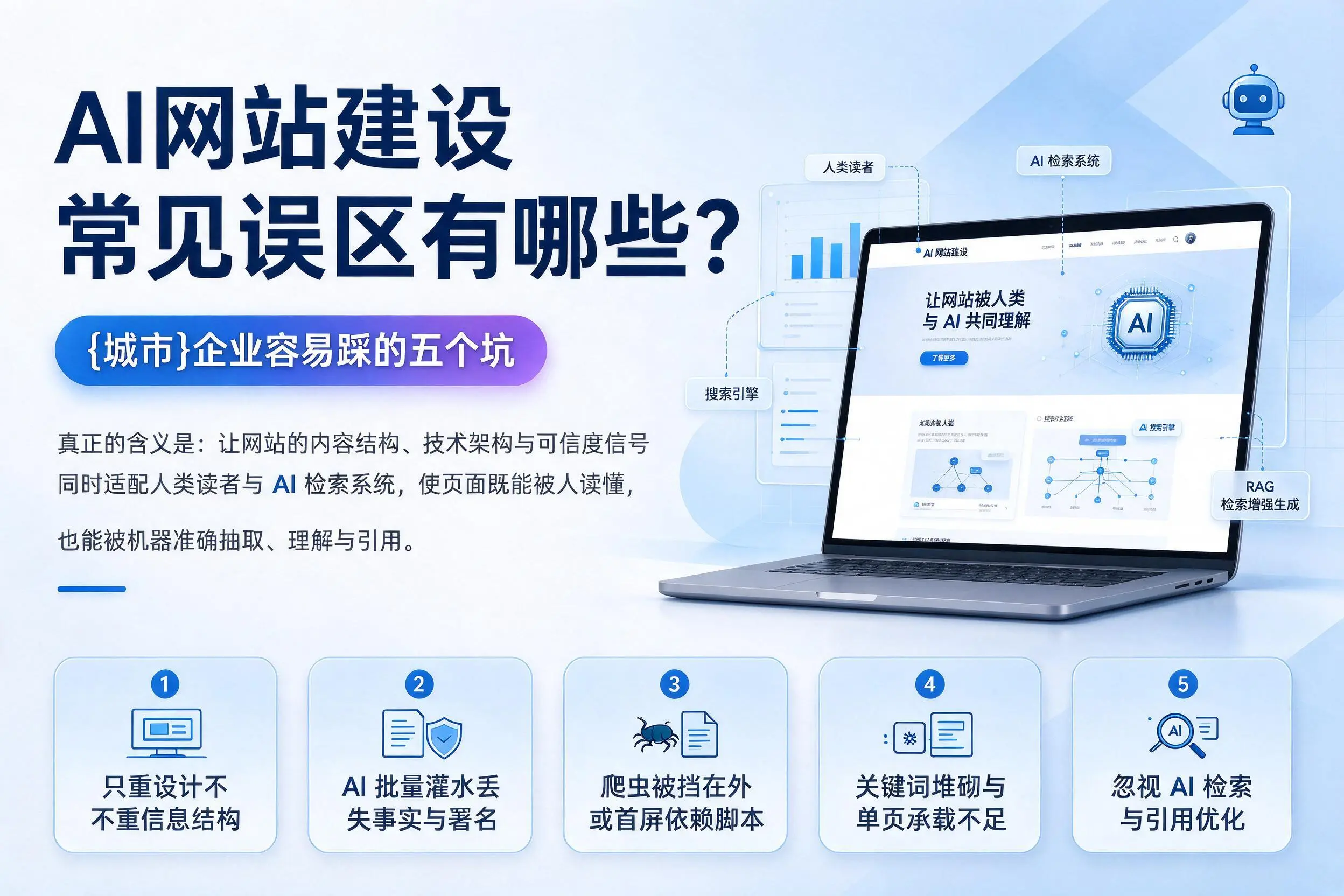 AI网站建设常见误区有哪些？无锡企业容易踩的五个坑