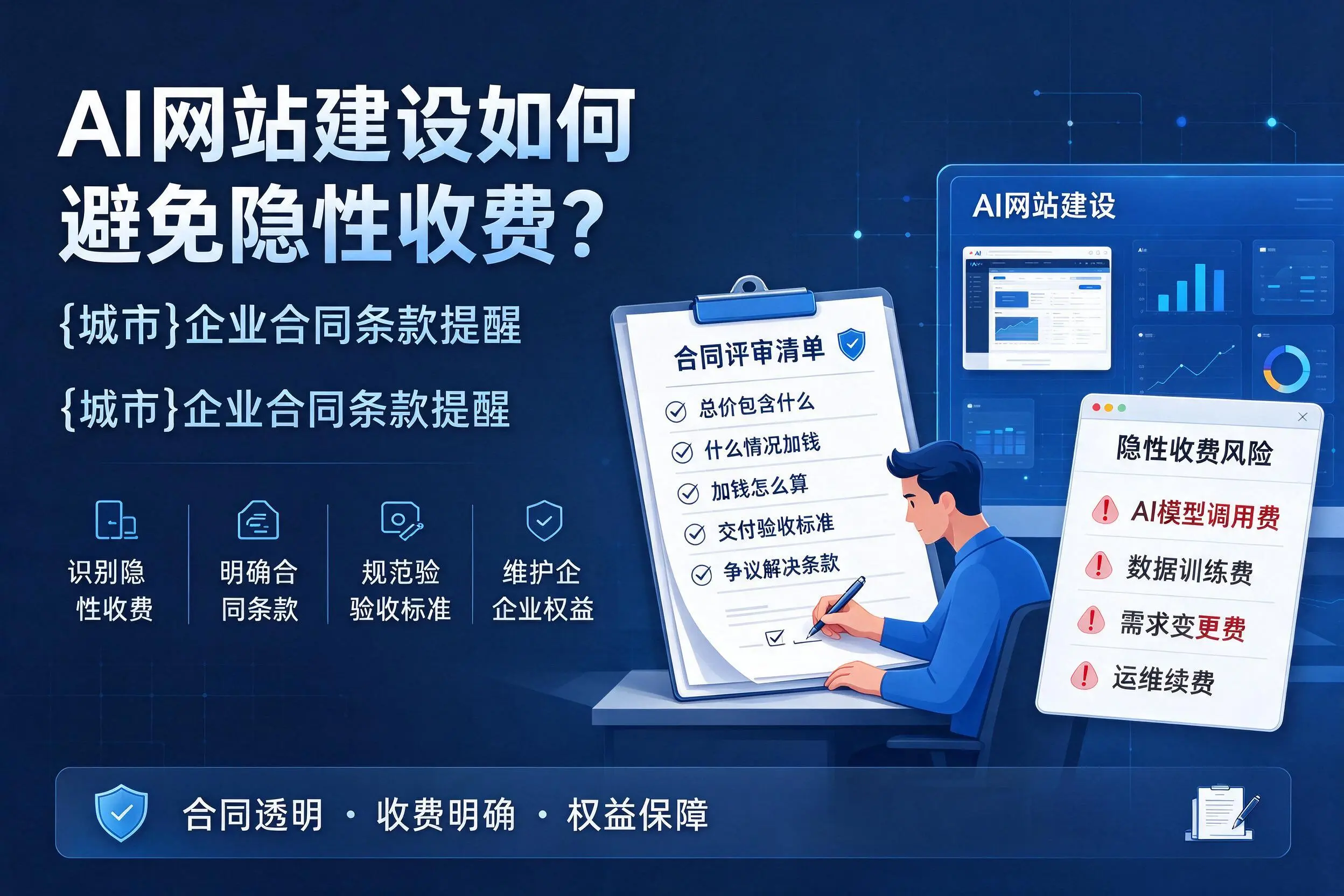 AI网站建设如何避免隐性收费？无锡企业合同条款提醒