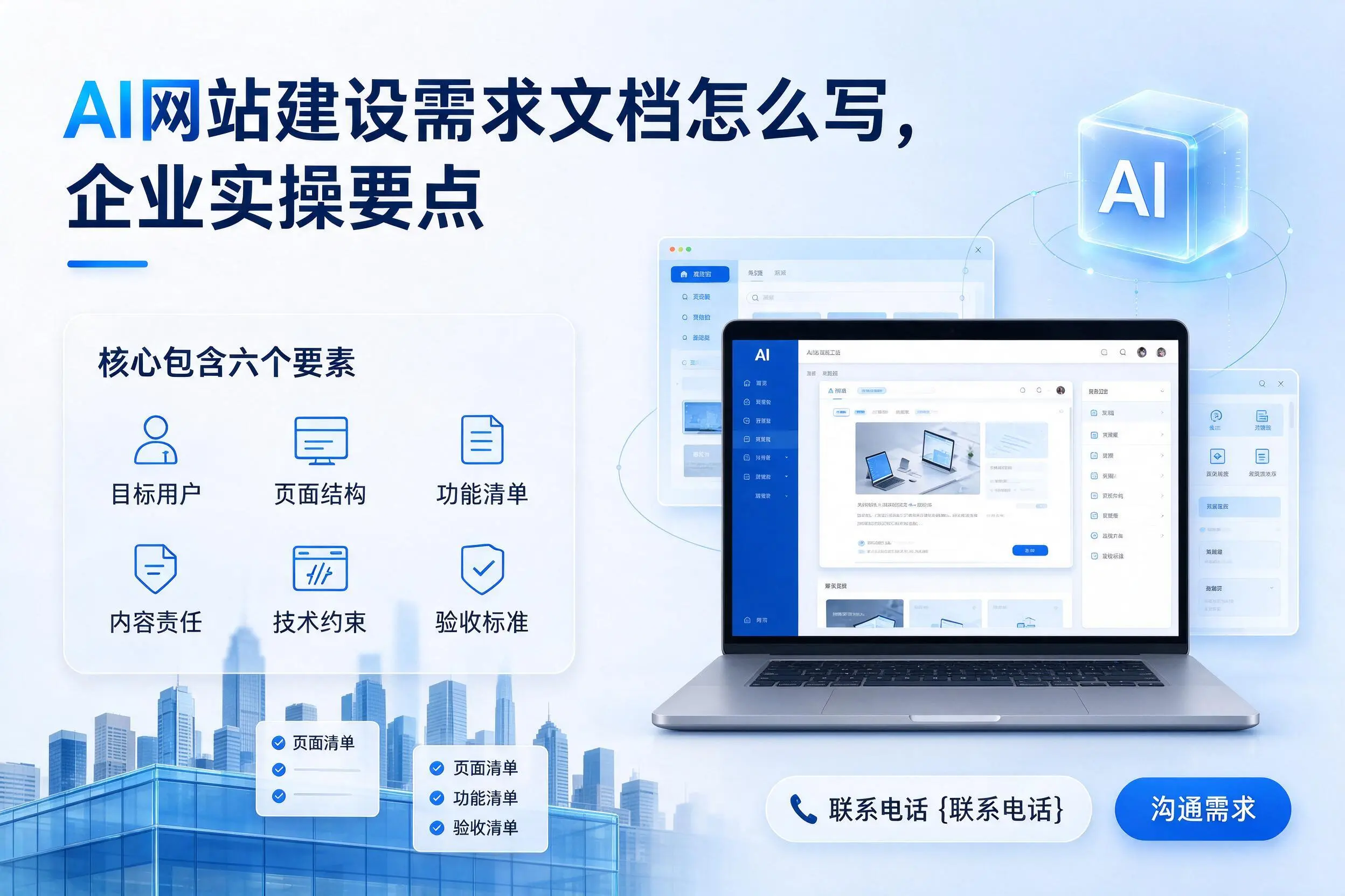 AI网站建设需求文档怎么写，无锡企业实操要点