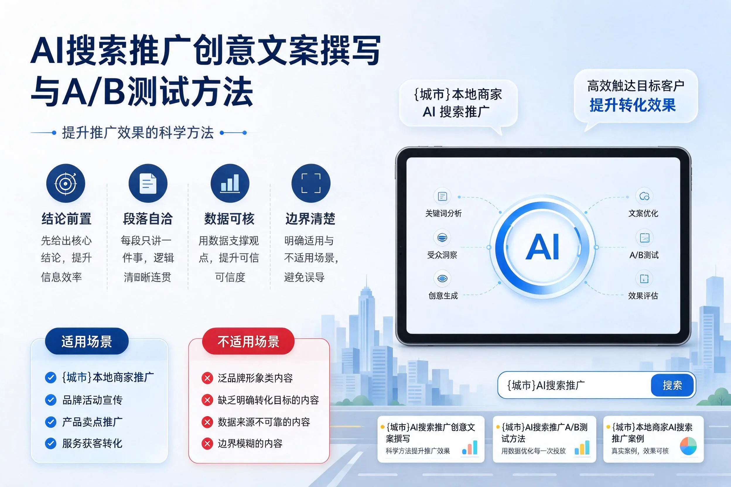 无锡AI搜索推广创意文案撰写与A/B测试方法